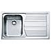 Lavello LLX61186 DX 1 Vasca Gocciolatoio a Destra Dimensioni 86 x 50 cm Colore Inox Satinato Serie Logica Line - Foto miniatura 1