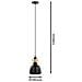 Lampada A Sospensione Gilwell Nero E Bronzo 49693 - Foto miniatura 5