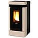 Stufa a Pellet Lucia Plus Potenza Termica 12 kW 344 m3 Riscaldabili Colore Tortora - Foto miniatura 2