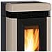 Stufa a Pellet Lucia Plus Potenza Termica 12 kW 344 m3 Riscaldabili Colore Tortora - Foto miniatura 3