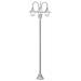 Lampione Da Giardino E27 220 Cm In Alluminio 3 Lampade Bianco - Foto miniatura 1