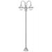 Lampione Da Giardino E27 220 Cm In Alluminio 3 Lampade Bianco - Foto miniatura 2