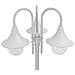 Lampione Da Giardino E27 220 Cm In Alluminio 3 Lampade Bianco - Foto miniatura 3