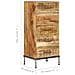 Cassettiera 45x35x106 Cm In Legno Massello Di Mango - Foto miniatura 14
