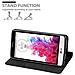 Custodia Compatibile Con Lg G3 Stylus In Nero Di Notte - Coperchio Protettiva Con Chiusura Magnetica, Funzione Stand E Tasca Per Le Carte - Foto miniatura 2
