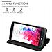Custodia Compatibile Con Lg G3 Stylus In Nero Di Notte - Coperchio Protettiva Con Chiusura Magnetica, Funzione Stand E Tasca Per Le Carte - Foto miniatura 6