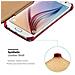 Custodia Compatibile Con Samsung Galaxy S6 In Rosso Passione - Coperchio Protettivo Senza Chiusura Magnetica Con Funzione Stand E Supporto Per Gli Angoli - Foto miniatura 6