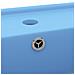 Lavabo Troppopieno Cubico Azzurro Opaco 41x41cm Ceramica - Foto miniatura 3