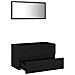 Set Mobili da Bagno 2 pz Nero in Legno Multistrato - Foto miniatura 9