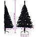 Albero Di Natale Artificiale A Metà Con Base Nero 150 Cm Pvc - Foto miniatura 5