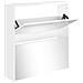 Scarpiera Con Specchio A 2 Livelli Bianco Lucido 63x17x67 Cm - Foto miniatura 2