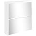 Scarpiera Con Specchio A 2 Livelli Bianco Lucido 63x17x67 Cm - Foto miniatura 6
