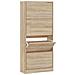 Scarpiera Rovere Sonoma 63x24x147 Cm In Legno Multistrato - Foto miniatura 2