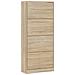 Scarpiera Rovere Sonoma 63x24x147 Cm In Legno Multistrato - Foto miniatura 3