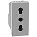 Presa Bipasso 2p+t 16 A 250 Va.c.- Per Spine 2p E 2p+t 10 A E 16 A Standard Italia - 1 Modulo - Grigio Serie Matixgo - Jg4180 - Foto miniatura 1
