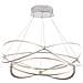 Lampadario A Sospensione Moderno Weave Metallo Argento Luci Led 104w - Foto miniatura 1
