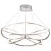 Lampadario A Sospensione Moderno Weave Metallo Argento Luci Led 104w - Foto miniatura 3