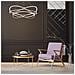 Lampadario A Sospensione Moderno Weave Metallo Argento Luci Led 104w - Foto miniatura 4