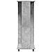 Armadio Con Ruote Grigio Cemento 102x38x110cm Legno Multistrato - Foto miniatura 3