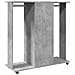 Armadio Con Ruote Grigio Cemento 102x38x110cm Legno Multistrato - Foto miniatura 4