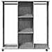 Armadio Con Ruote Grigio Cemento 102x38x110cm Legno Multistrato - Foto miniatura 9