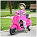 Moto Elettrica per Bambini con Licenza Ufficiale Vespa, 2 Rotelle, Luci e Suoni, 108x49x75 cm, Rosa - Foto miniatura 2