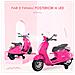 Moto Elettrica per Bambini con Licenza Ufficiale Vespa, 2 Rotelle, Luci e Suoni, 108x49x75 cm, Rosa - Foto miniatura 4