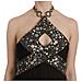Mini Abito A Trapezio Elasticizzato Con Paillettes Nero - It38-xs - Foto miniatura 4