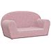 Divano per Bambini a 2 Posti Rosa in Morbido Peluche - Foto miniatura 1