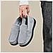 Pantofole Da Uomo In Pelle Scamosciata Nera - Taglia 46-47  M - Foto miniatura 4