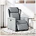 Poltrona Elettrica Reclinabile Grigio Chiaro in Tessuto - Foto miniatura 2