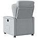 Poltrona Elettrica Reclinabile Grigio Chiaro in Tessuto - Foto miniatura 7