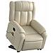 Lusso Casadino -  Poltrona Alzapersona Reclinabile Massaggio Crema Similpelle - Foto miniatura 2