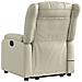 Lusso Casadino -  Poltrona Alzapersona Reclinabile Massaggio Crema Similpelle - Foto miniatura 4