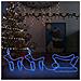 Renne E Slitta Decorazione Natalizia Per Esterni 576 Led - Foto miniatura 8