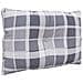 Cuscini Per Pallet 3 Pz Grigi A Quadri In Tessuto - Foto miniatura 5
