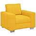 Divano Sedia Giallo Chiaro 60 cm in Tessuto di Velluto a Coste - Foto miniatura 1