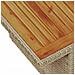 Set da Pranzo Giardino 6 Pezzi con Cuscini Beige Rattan Polietilene Acacia - Foto miniatura 8