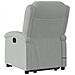 Poltrona Alzapersona Reclinabile Grigio Chiaro in Velluto - Foto miniatura 5