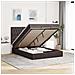 Struttura Letto Pouf con Materasso 140x190 cm in Tessuto - Foto miniatura 2