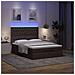 Struttura Letto Pouf con Materasso 140x190 cm in Tessuto - Foto miniatura 3