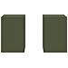 Supporti per Piante da Esterno Pilastro 2 pcs Verde Oliva 24x24x35 cm Acciaio - Foto miniatura 6