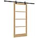 Porta Scorrevole  con Set di Ferramenta 93x211 cm Legno Massello di Pino, Porta Interna  con Vetro 'ORKDAL'93x211x4 cm Legno Massello di Pino - Foto miniatura 1