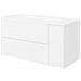 Base Sospesa Con Cassetti Cm 80 Mod. Trio - Bianco Opaco - Foto miniatura 1