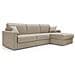 Chris Divano Letto Angolare Con Penisola In Simil Cotone T13 Beige - Foto miniatura 1