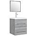 Mobile Bagno e Lavabo Integrato Grigio Sonoma Legno Multistrato - Foto miniatura 1