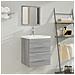 Mobile Bagno e Lavabo Integrato Grigio Sonoma Legno Multistrato - Foto miniatura 2