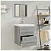 Mobile Bagno e Lavabo Integrato Grigio Sonoma Legno Multistrato - Foto miniatura 3