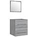Mobile Bagno e Lavabo Integrato Grigio Sonoma Legno Multistrato - Foto miniatura 8