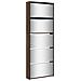 Scarpiera con Specchio a 5 Livelli Rovere Marrone 63x17x169,5cm - Foto miniatura 1